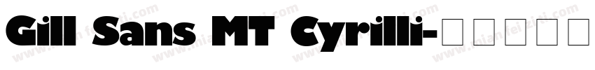 Gill Sans MT Cyrilli字体转换